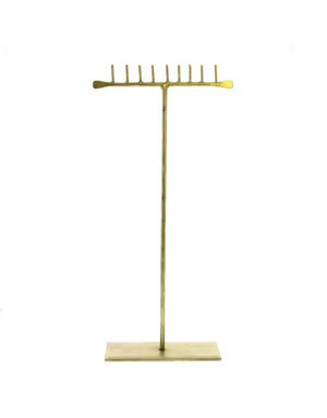 Brass Jewelry T Stand with Pegs, Available for local pick up