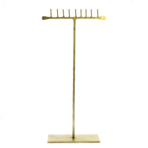 Brass Jewelry T Stand with Pegs