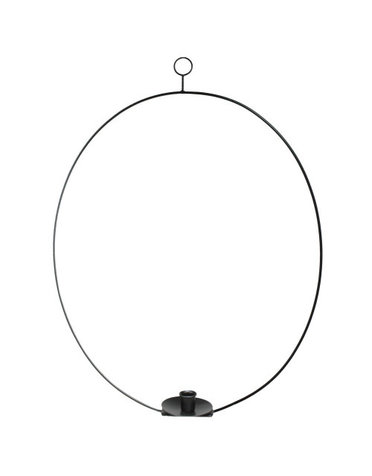 Karena Hanging Taper Holder, Metal - Black