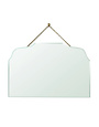 Farrah Beveled Mirror, Brass - Horizontal Rectangle, Available for local pick up