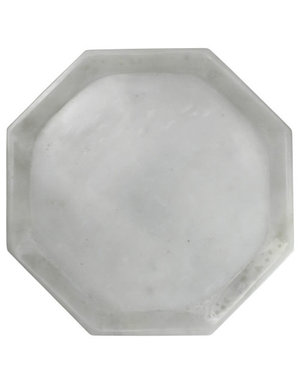 Essex Octagon Plate, Marble - Lrg, Available for local pick up