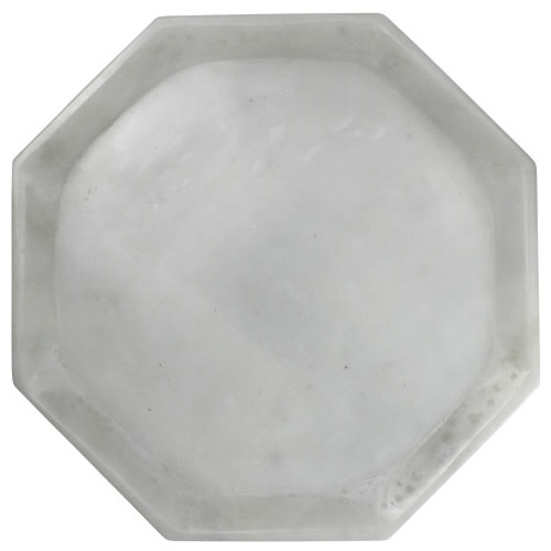 Essex Octagon Plate, Marble - Lrg, Available for local pick up