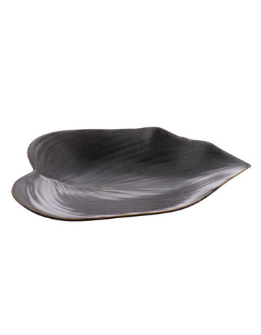 Begonia Leaf Tray, Ceramic - Lrg - Bronze, Available for local pick up