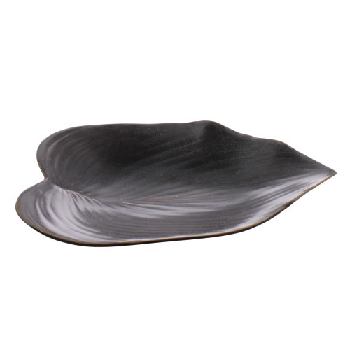 Begonia Leaf Tray, Ceramic - Lrg - Bronze, Available for local pick up