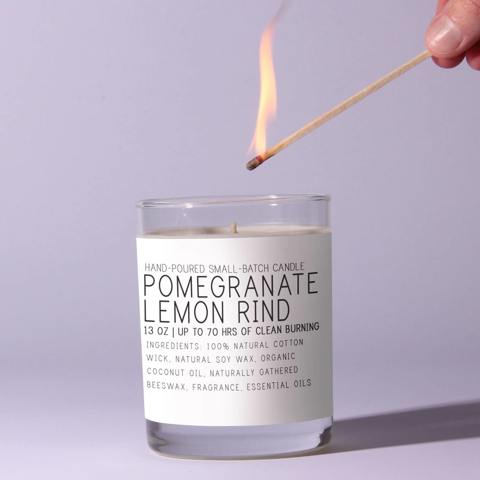 Just Bee Pomegranate & Lemon Rind Candle, 13 oz