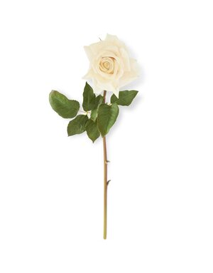 White Real Touch Duchess Rose Stem