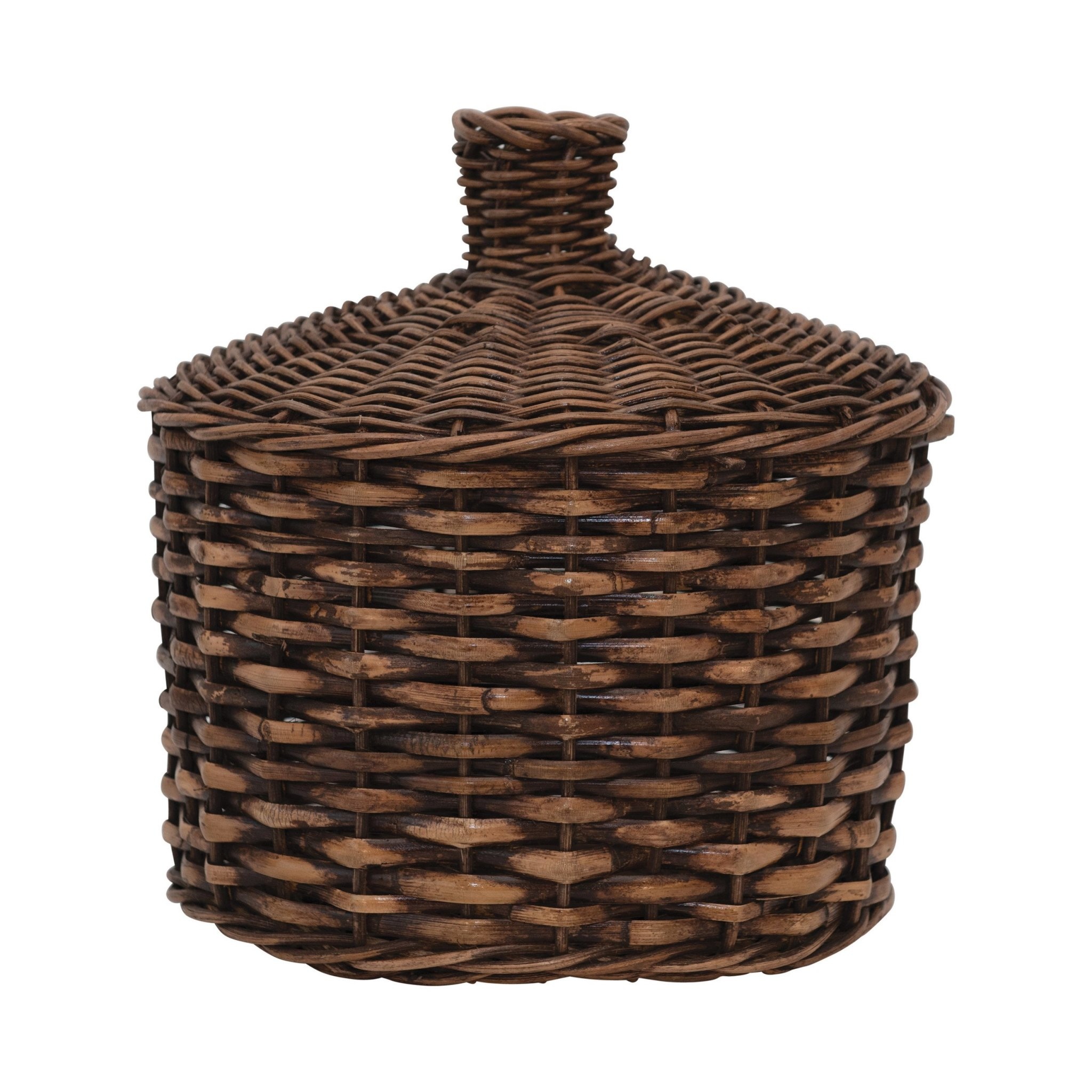 Decorative Wicker and Rattan Basket 15"x27.5"