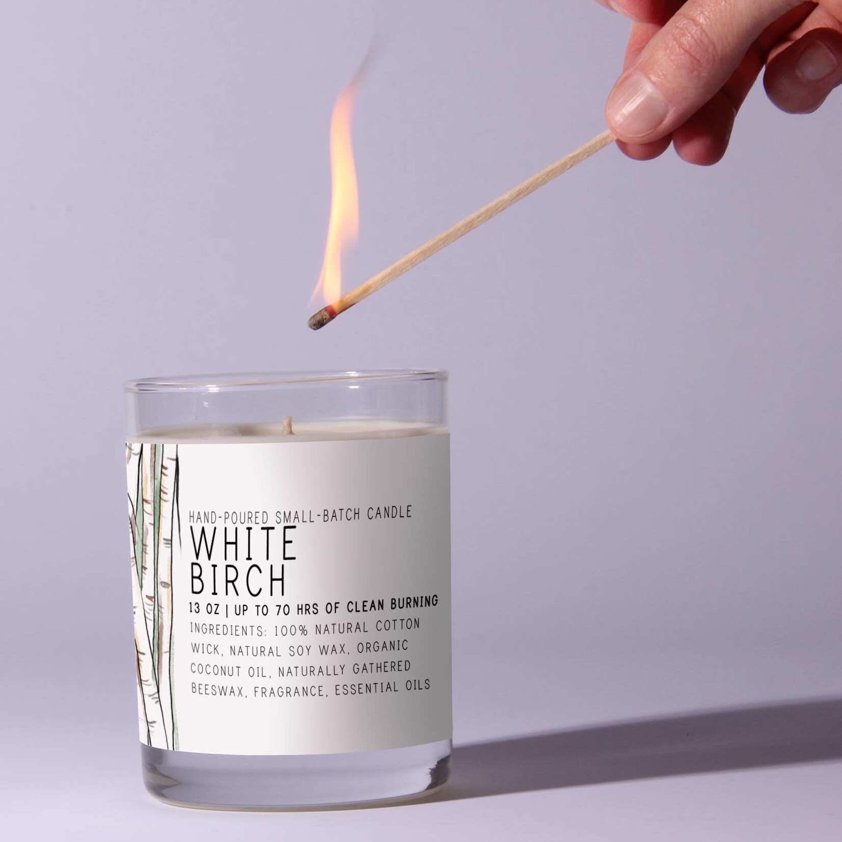 Just Bee White Birch Candle, 13 oz