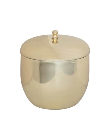 Ice Bucket, Brass Finish, stainless steel 6" Round x 6"H 1 Quart