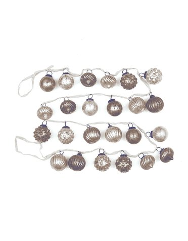 Mercury Glass Ornament Garland, 72"