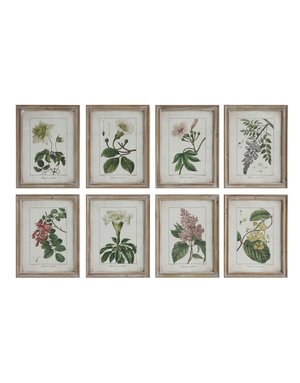 Vintage  Floral Images Wood Framed Decor 14" x 18", priced separately