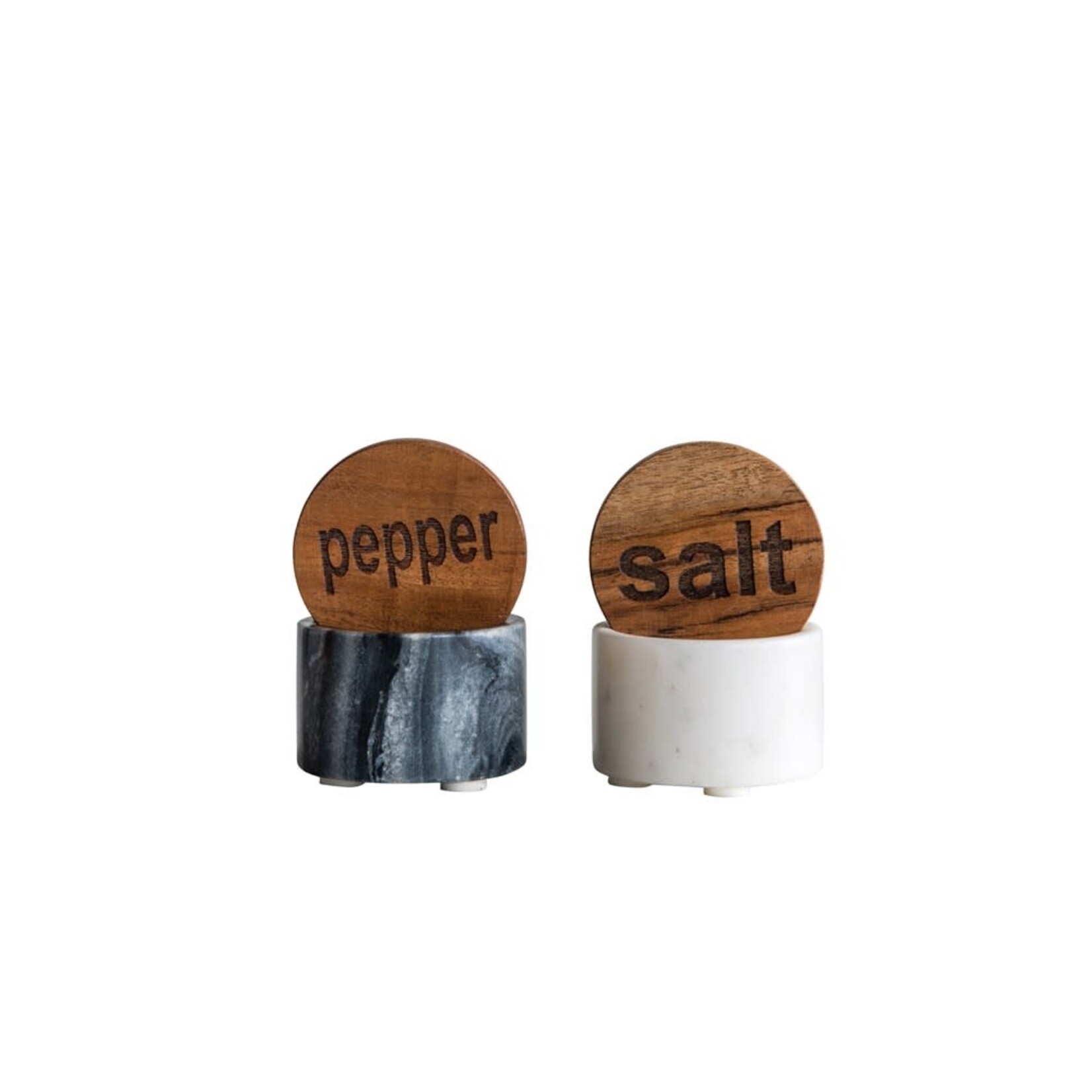 Salt and Pepper with Wooden Lids