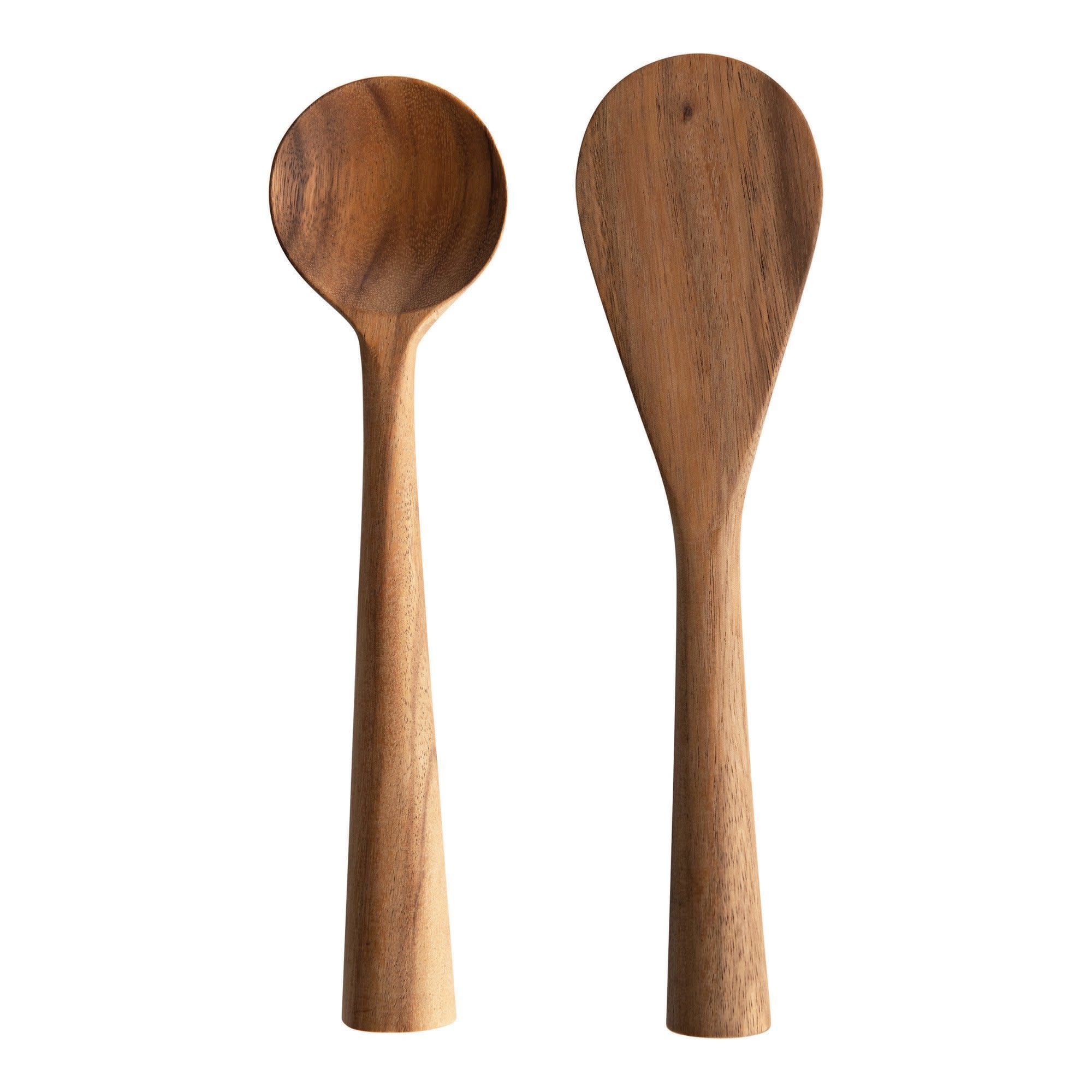 Assorted Hand-Carved Acacia Wood Standing Spoon