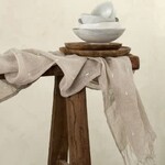 Teardrop Linen Voile Table Runner, Natural - 108"