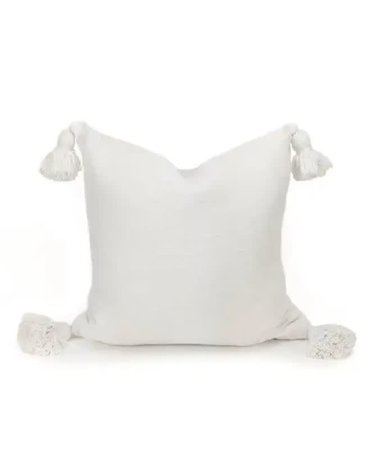 Lunja Pillow, White,  24"