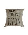 Vintage Linen Dep du Rhone Pillow Case, Pure Natural Linen