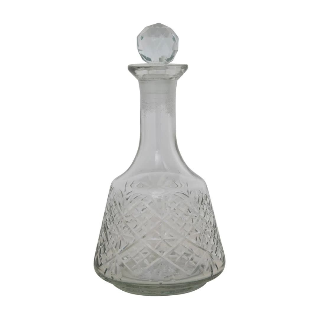 Etched Glass Decanter, 20 oz.