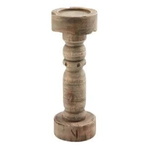 Chunky Wood Candlestick, Medium