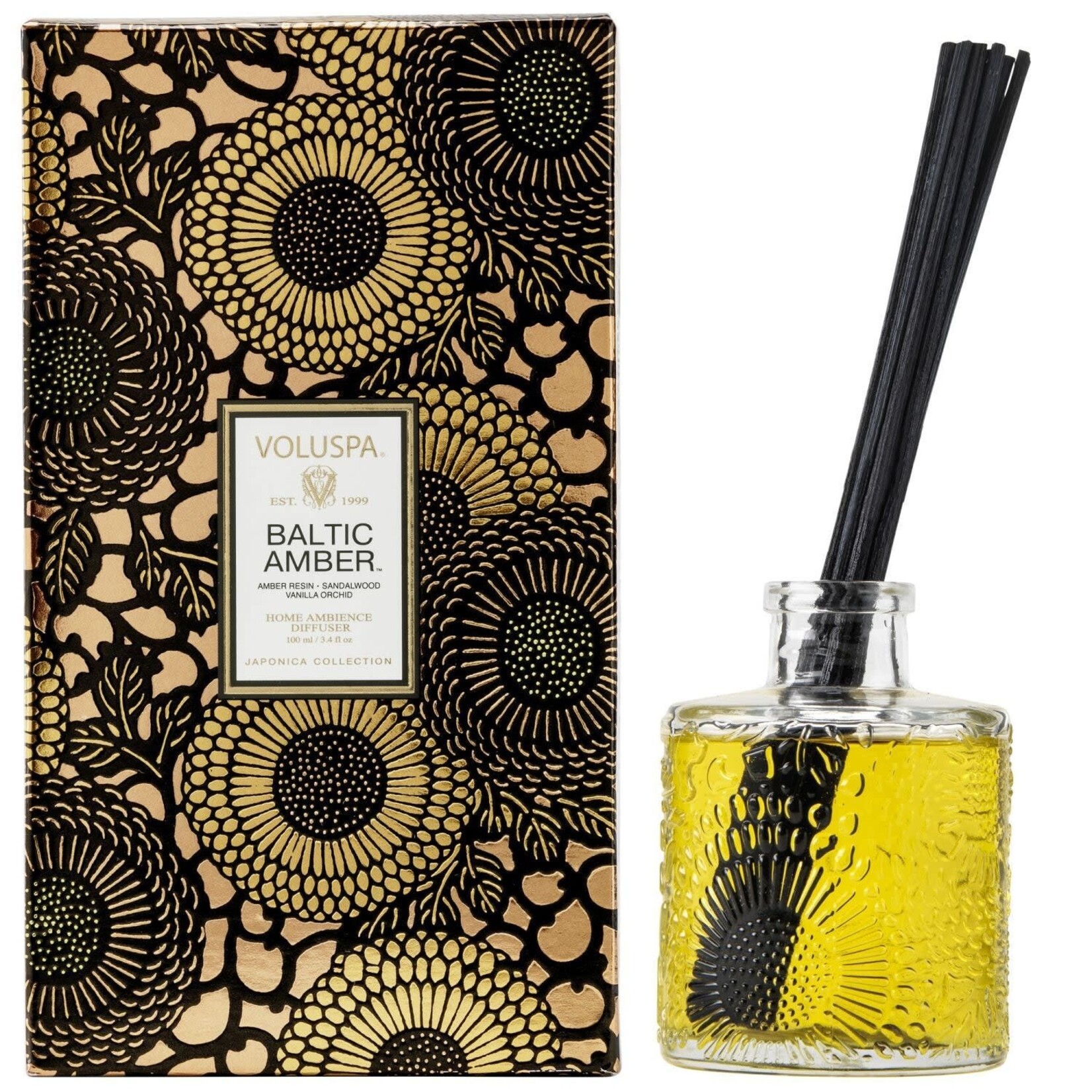 Voluspa Baltic Amber Reed Diffuser, 3.4 fl oz