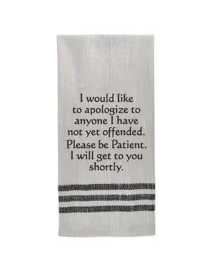 I would like to apologize…Tea Towel