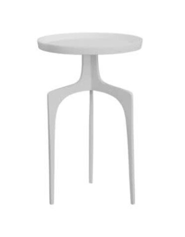 Kenna Accent Table, White, 16w x 25h x 16d (in)