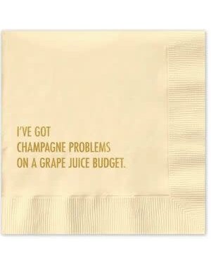 Champagne Problems Cocktail Napkin