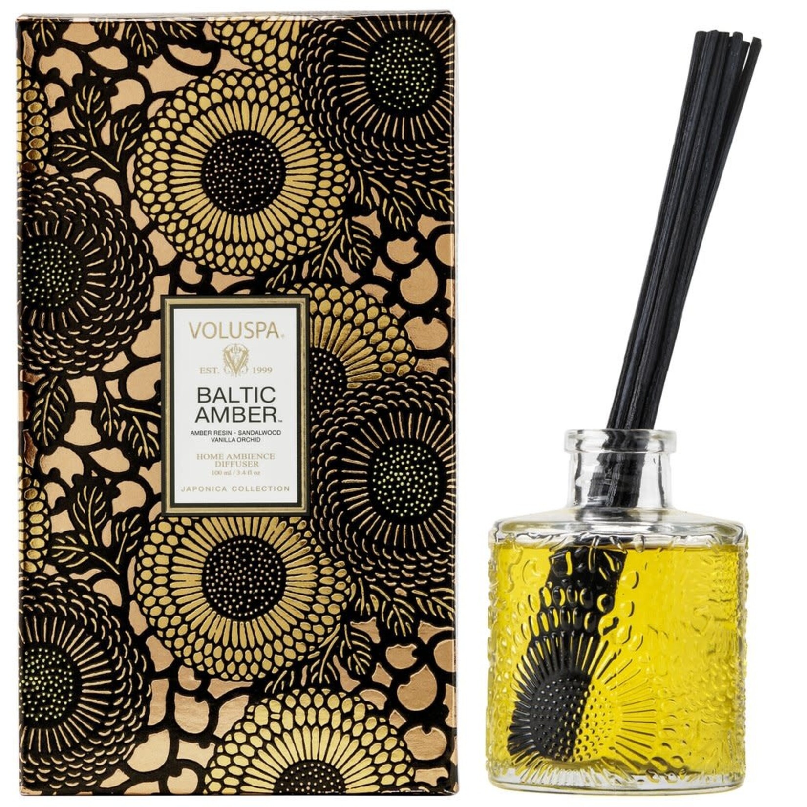 Voluspa Baltic Amber Reed Diffuser, 3.4 fl oz