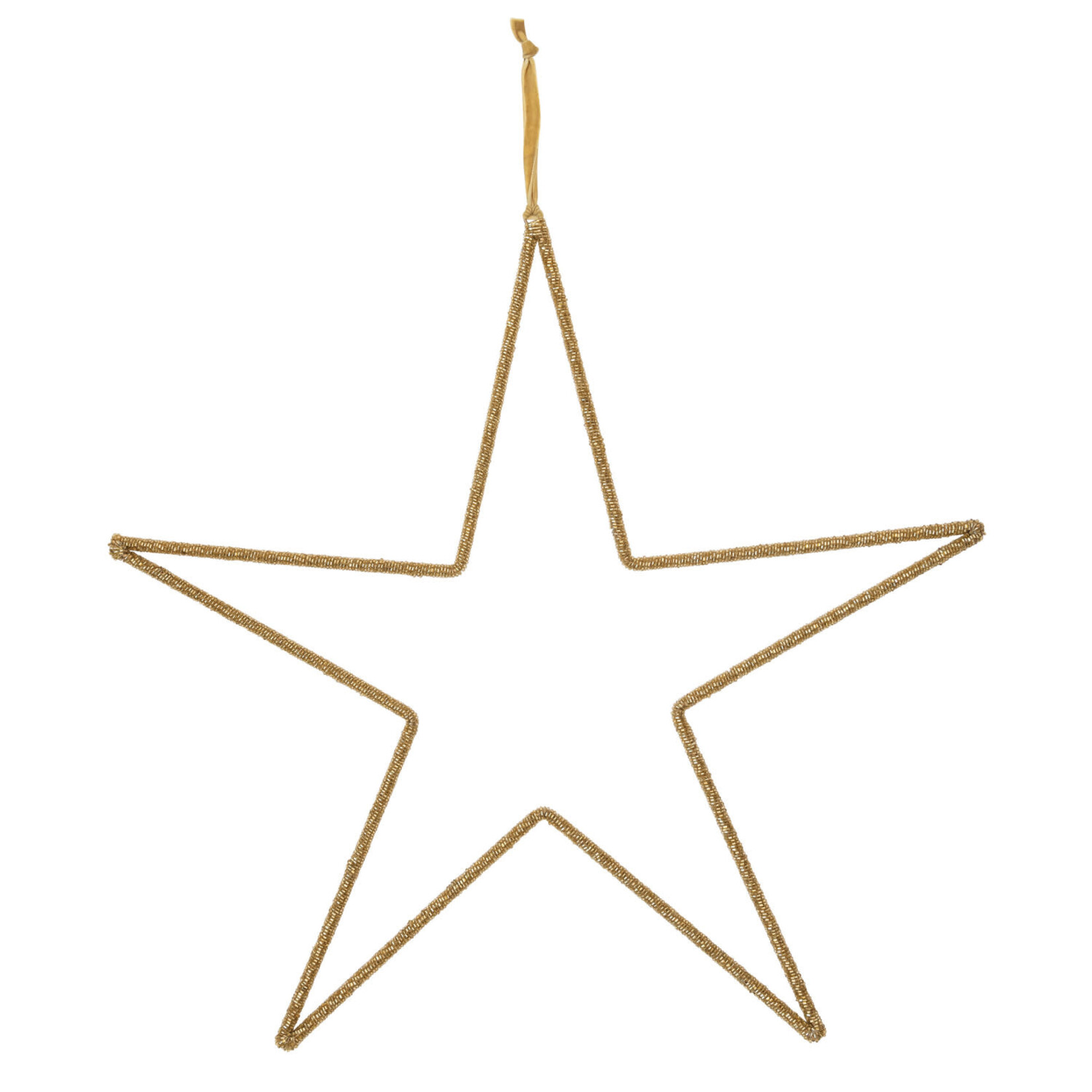 Hanging Metal & Glass Bead Star, 20 in.