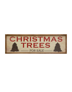 "Christmas Trees For Sale" Fir Wood Framed Wall Decor