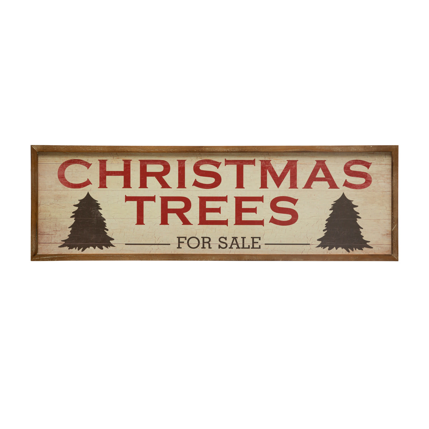 "Christmas Trees For Sale" Fir Wood Framed Wall Decor Knotty and