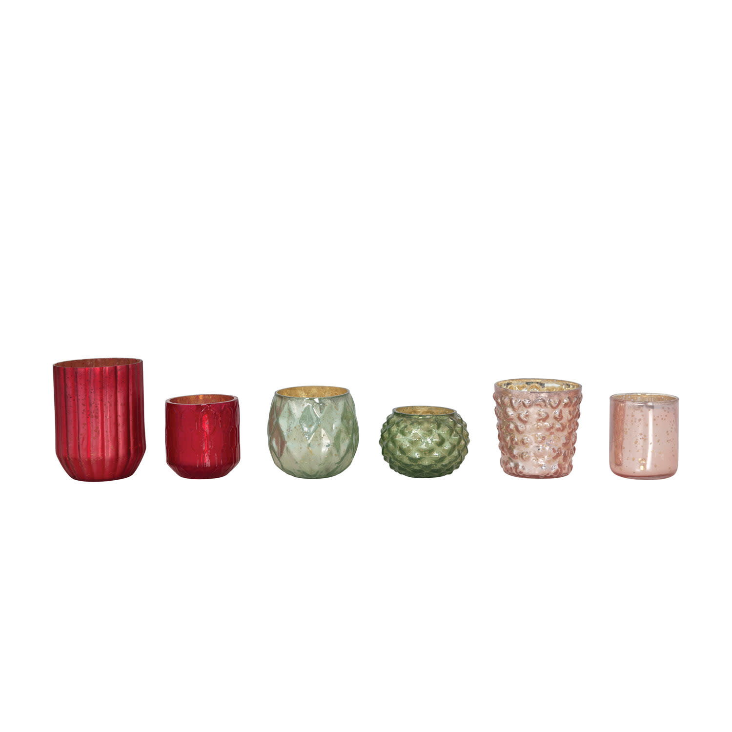 Assorted Mercury Glass Votive Holder, Priced Individually