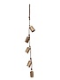 Hanging Metal Bells w/ Wood Beads on Jute Rope, 28"