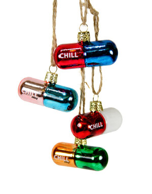 Assorted Chill Pill Ornament, Priced Individually