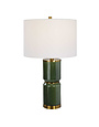 Ceramic Table Lamp, Green, 26"x10"x15" For local pick up only