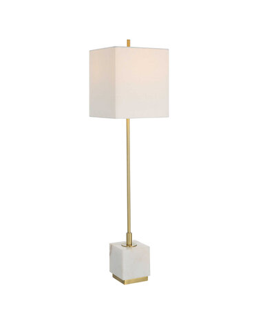 Escort Buffet Lamp, Brass, 37H Shade 10Hx9W