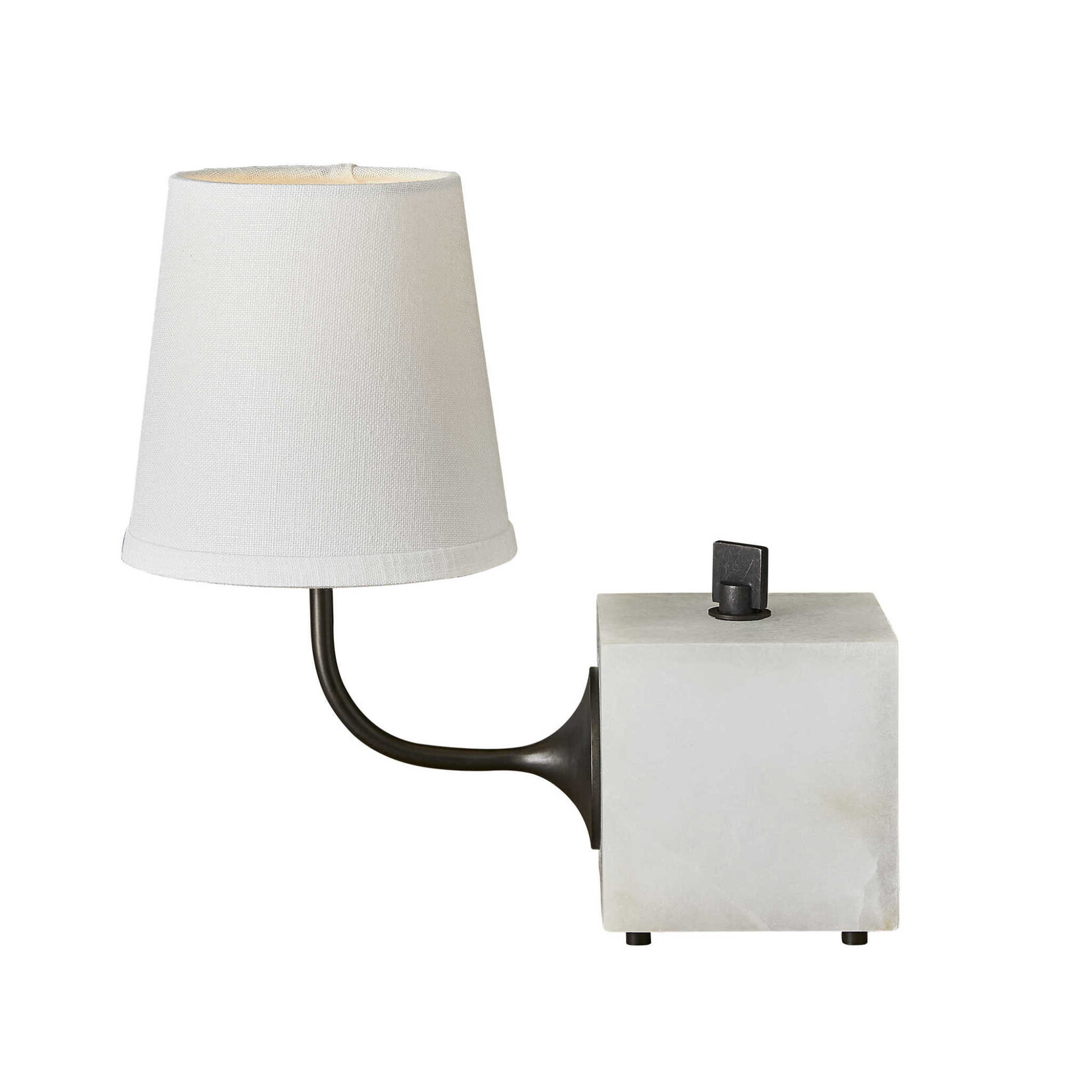 Blockhead Gooseneck Mini Lamp, Bronze, 12x6