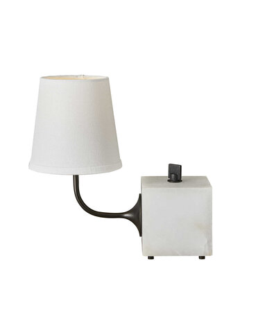 Blockhead Gooseneck Mini Lamp, Bronze, 12"h x 6"d
