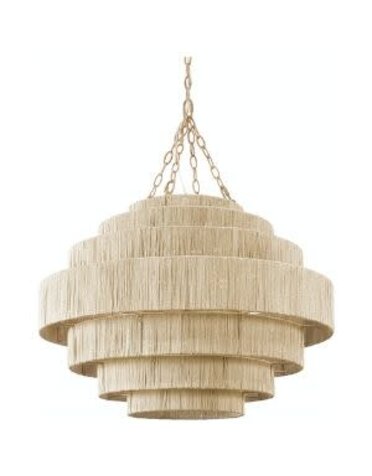 Everly Pendant-Natural,  30"x 22"+ 12" Connecting Chains, Available for local pick up