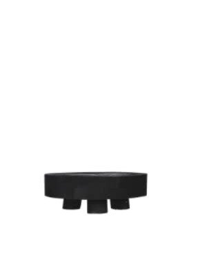 Bink Wood Black Pedestal, Medium, 7.85"