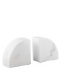 White Marble Bookends, Set of 2