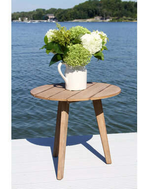 Antique Wash Eucalyptus Accent Table, 20", Furniture Available for Local Delivery or Pick Up
