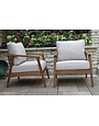 Eucalyptus Modern Captains Chair, Set of Two, 32 X 37.5 X 27, Furniture Available for  Delivery or Pick Up