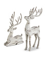 Reindeer, White Washed, Assorted Design, 16.25 in.