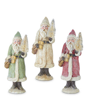 Glittered Santa, 8.5 in., Assorted Colors