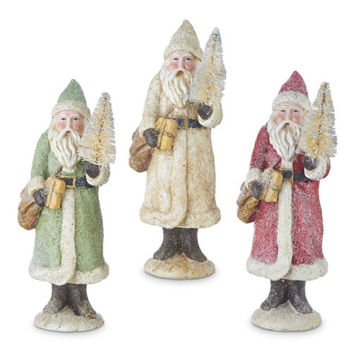 Glittered Santa, 8.5 in., Assorted Colors