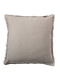 Square Stonewashed Linen Pillow w/ Fringe, Natural, 20"