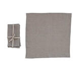 Stonewashed Square Linen Napkin Set, Natural, 18 in.