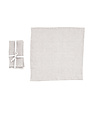 Stonewashed Square Linen Napkin Set, Ivory, 18 in.