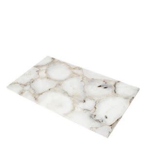 Rectangle Agate Platter, White
