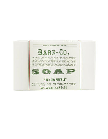 Barr Co 3 Piece Bar Soap, Fir/Grapefruit